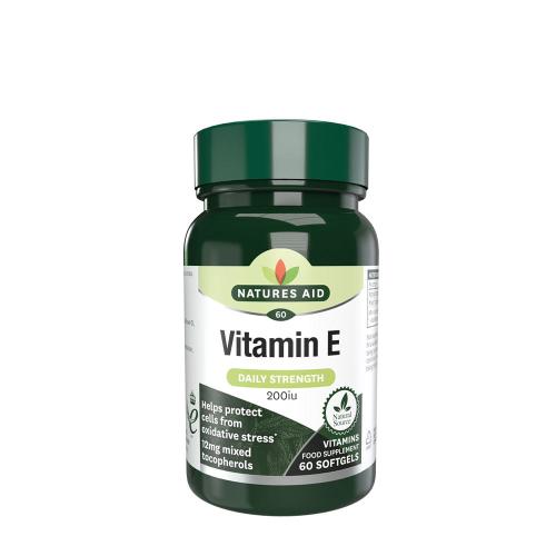 Natures Aid Vitamin E 200 IU (60 Kapsułka miękka)