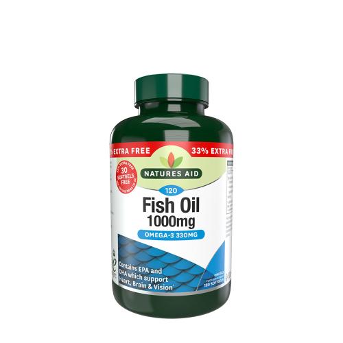 Natures Aid Olej rybi 1000mg - Fish Oil 1000mg (120 Kapsułka miękka)