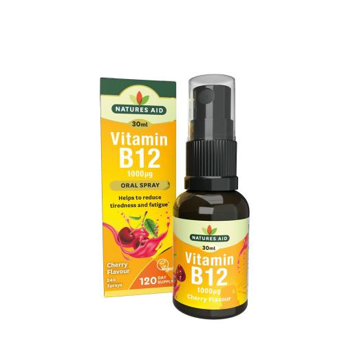 Natures Aid Witamina B12 Daily Oral Spray - Vitamin B12 Daily Oral Spray (30 ml, Czereśnia)