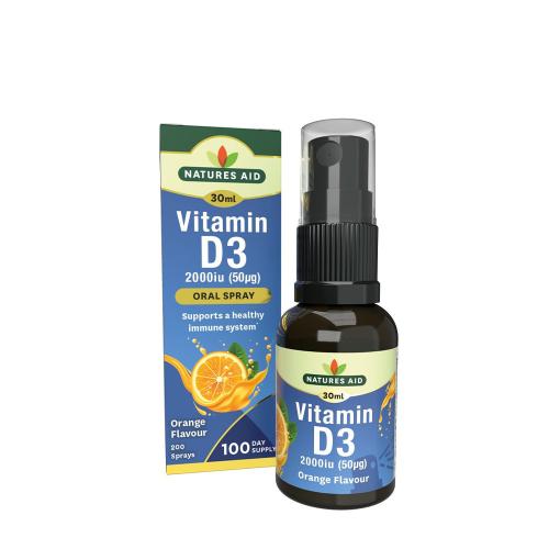 Natures Aid Witamina D3 Daily Oral Spray - Vitamin D3 Daily Oral Spray (30 ml, Pomarańczowy)