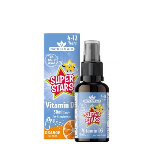 Natures Aid Super Stars Vitamin D3 Spray - Super Stars Vitamin D3 Spray (30 ml, Pomarańczowy)