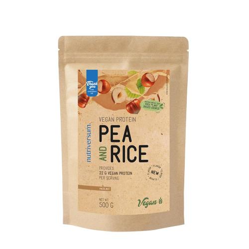 Nutriversum Pea & Rice Vegan Protein - VEGAN - NEW (500 g, Orzech laskowy)