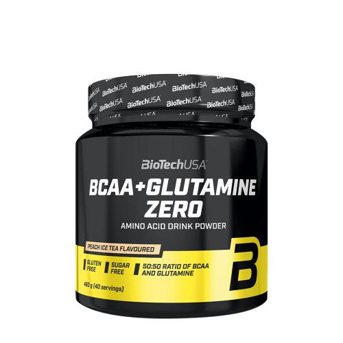 BioTechUSA BCAA+Glutamine Zero  (480 g, Mrożona herbata brzoskwiniowa)