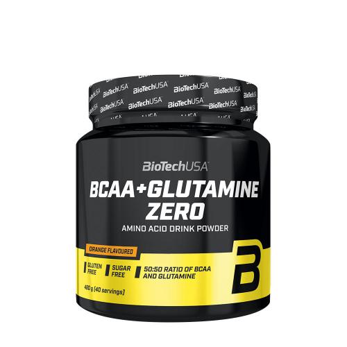 BioTechUSA BCAA+Glutamine Zero  (480 g, Pomarańczowy)