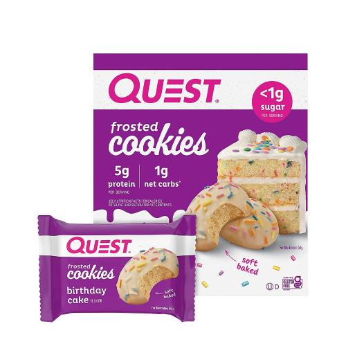 Quest Nutrition Frosted Cookies (25 g, Tort urodzinowy)