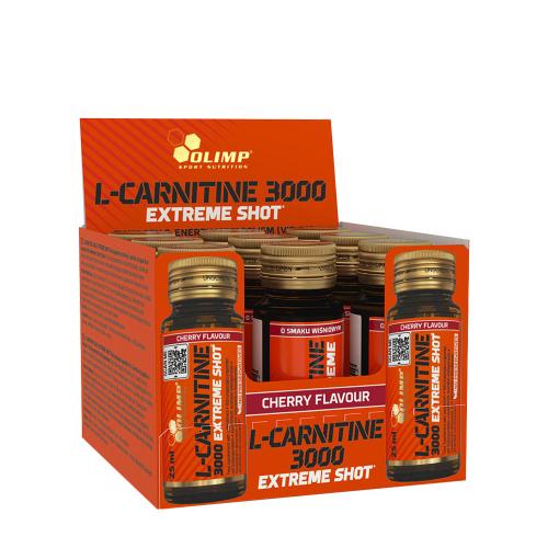 Olimp Sport L-Carnitine 3000 Extreme Shot Glass (9 x 25 ml, Czereśnia)