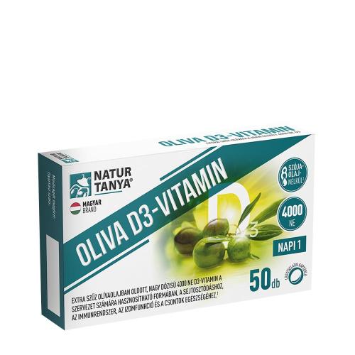 Natur Tanya NATUR TANYA OLIVA D3-VITAMIN - 4000 NE QUALI-D AKTÍV D3-VITAMIN TERMÉSZETES EXTRA SZÛZ OLÍVAOLAJBAN OLDVA. 50 DB  (50) (50 Kapsułka miękka)