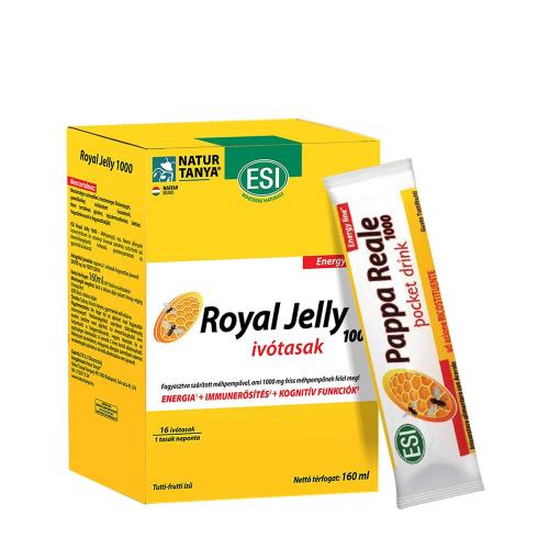 Natur Tanya NATUR TANYA ESI ROYAL JELLY - 1000 MG FRISS MÉHPEMPƠ FOLYÉKONY IVÓTASAKBAN + GESZTENYE MÉZ, FEKETE ÁFONYABOGYÓ, VIRÁGPOR, ACEROLA (1610ml) (16 ivótasak)