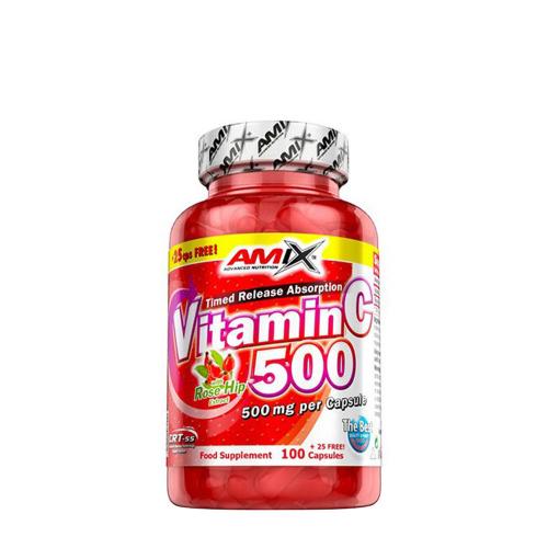 Amix Vitamin C 500 mg with Rose Hip Extract (125 Kapsułka)