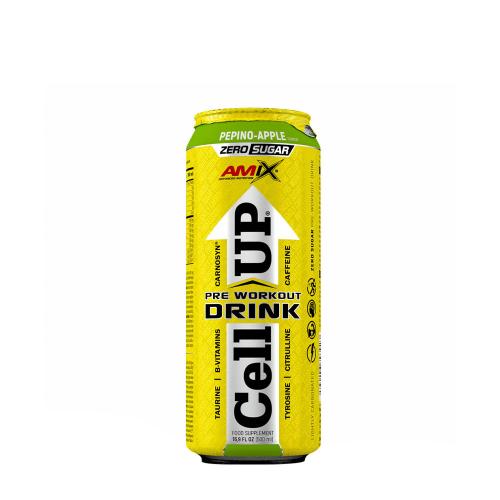 Amix Napój przedtreningowy Cell Up Zero Cukru - Cell Up Pre Workout Drink Zero Sugar (500 ml, Pepino Jabłko)