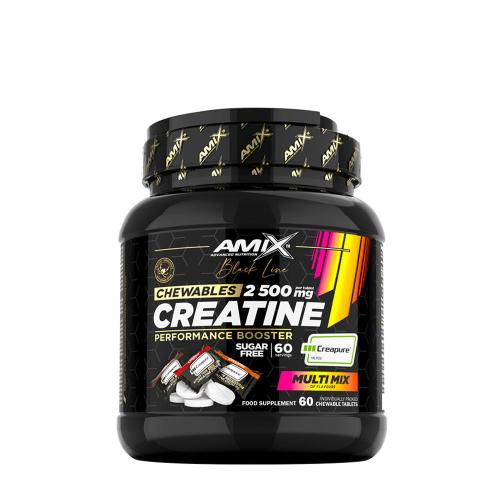 Amix Black Line Creatine Creapure 2500mg Chewable Tabs Zero Sugar (60 Tabletki do żucia)