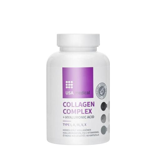USA medical Collagen Complex - Kapsułka kolagenowa z 5 typami kolagenu (60 Kapsułka)