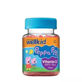   Vitabiotics Wellkid Peppa Pig Witamina D 400 j.m  - Wellkid Peppa Pig Vitamin D 400 IU  (30 Żelka, Truskawka)