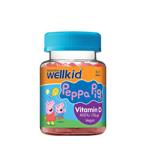 Vitabiotics Wellkid Peppa Pig Witamina D 400 j.m  - Wellkid Peppa Pig Vitamin D 400 IU  (30 Żelka, Truskawka)