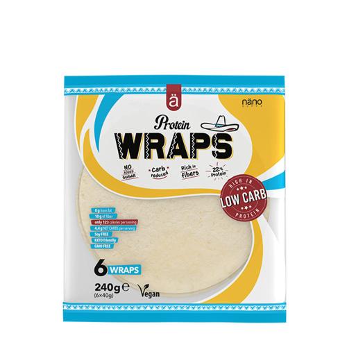 Nanosupps Wrap proteinowy - tortilla z mąki pszennej - Protein Wrap - Wheat Flour tortilla (240 g, Naturalne)