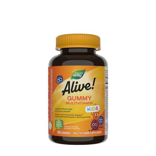 Nature's Way Alive!® Kids Multivitamin Gummy (60 Żelka, Wiśniowy, pomarańczowy i winogronowy)