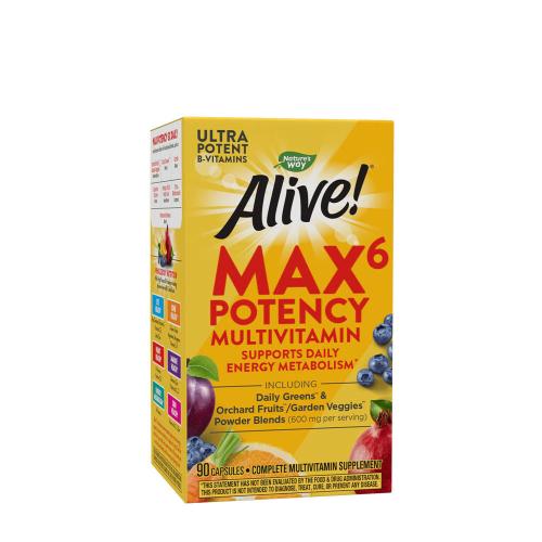 Natures Way Alive!® Max6 Max Potency Daily Multivitamin (90 Kapsułka)