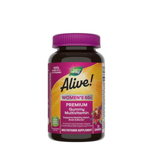 Natures Way Alive!® Premium Women’s 50+ Gummy Multivitamin (75 Żelka, Wiśnia i winogrono)