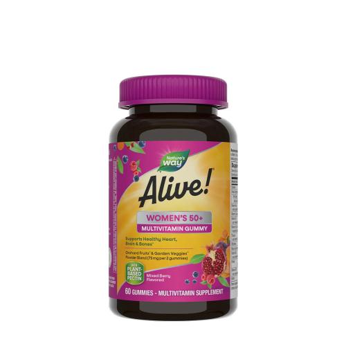 Natures Way Alive!® Women's 50+ Gummy Multivitamin (60 Żelka, Mieszanka leśnych jagód)