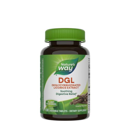 Natures Way DGL (100 Tabletki do żucia, Licorice Fruit)