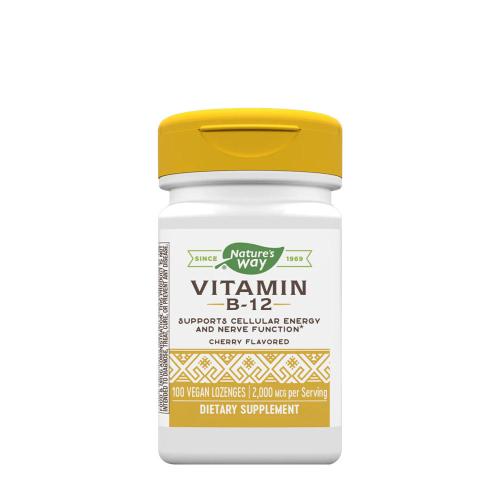 Natures Way Vitamin B12 (100 Tabletka do ssania, Czereśnia)