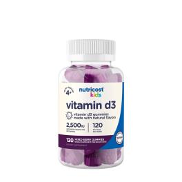   Nutricost Kids Vitamin D3 Gummies (120 Żelka, Mieszanka leśnych jagód)