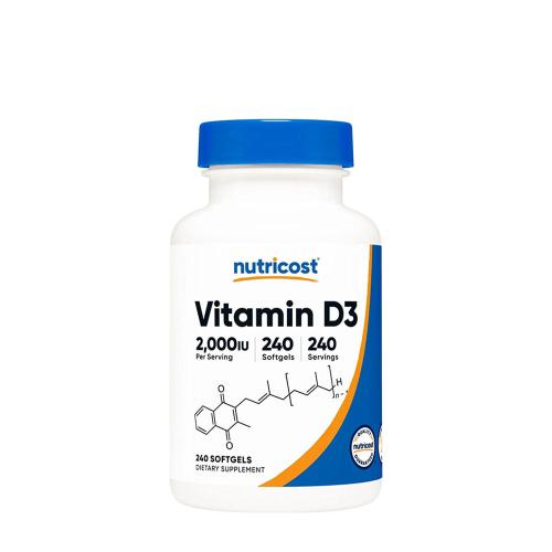 Nutricost Vitamin D3 2,000 IU (240 Kapsułka miękka)