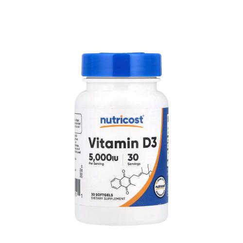 Nutricost Vitamin D3 5,000 IU (30 Kapsułka miękka)