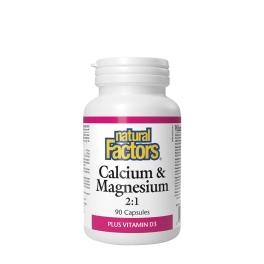   Natural Factors Calcium & Magnesium 2:1 Plus Vitamin D3 (90 Kapsułka)