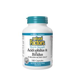   Natural Factors Acidophilus & Bifidus Double Strength (180 Kapsułka)