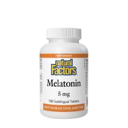   Natural Factors Melatonin 5 mg (180 Tabletka, Mięta pieprzowa)