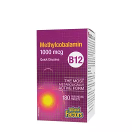 Natural Factors B12 Methylcobalamin 1000 mcg (180 Tabletka)