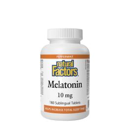   Natural Factors Melatonin 10 mg (180 Tabletka, Mięta pieprzowa)