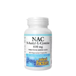   Natural Factors N-Acetyl-L-Cysteine Amino Acid (NAC) 600 mg (60 Kapsułka roślinna)