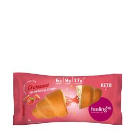 FeelingOK High Protein Croissant (65 g, Krem truskawkowy)