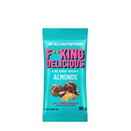   ALLNUTRITION Fitking Delicious Almonds (90 g, Czekolada mleczna i biała z wiórkami kokosowymi)