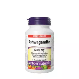 Webber Naturals Ashwagandha 6000 mg (60 Kapsułka roślinna)