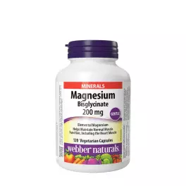   Webber Naturals Magnesium Bisglycinate 200 mg (120 Kapsułka roślinna)