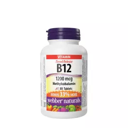   Webber Naturals Vitamin B12 Methylcobalamin 1200 mcg (80 Tabletka)