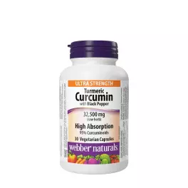   Webber Naturals Turmeric Curcumin with Black Pepper 32,500 mg (30 Kapsułka roślinna)