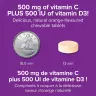 Webber Naturals Vitamin C+D3 500 mg/500 IU (200 Tabletki do żucia, Pomarańczowy)