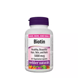 Webber Naturals Biotin 5000 mcg (60 Kapsułka roślinna)