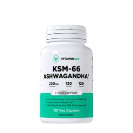   Vitamin360 KSM-66 Ashwagandha® 200 mg – Premium suplement diety z ashwagandhą (120 Kapsułka roślinna)