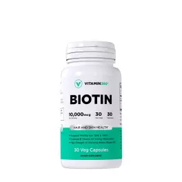 Vitamin360 Biotin 10,000 mcg (30 Kapsułka roślinna)